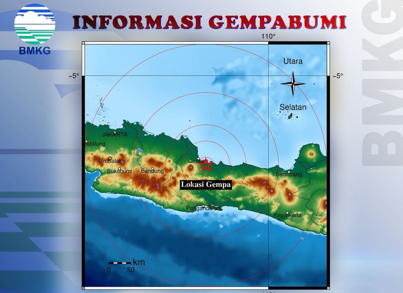 BREAKING NEWS: Kota Cirebon Digoyang Gempa 2,5 Magnitudo