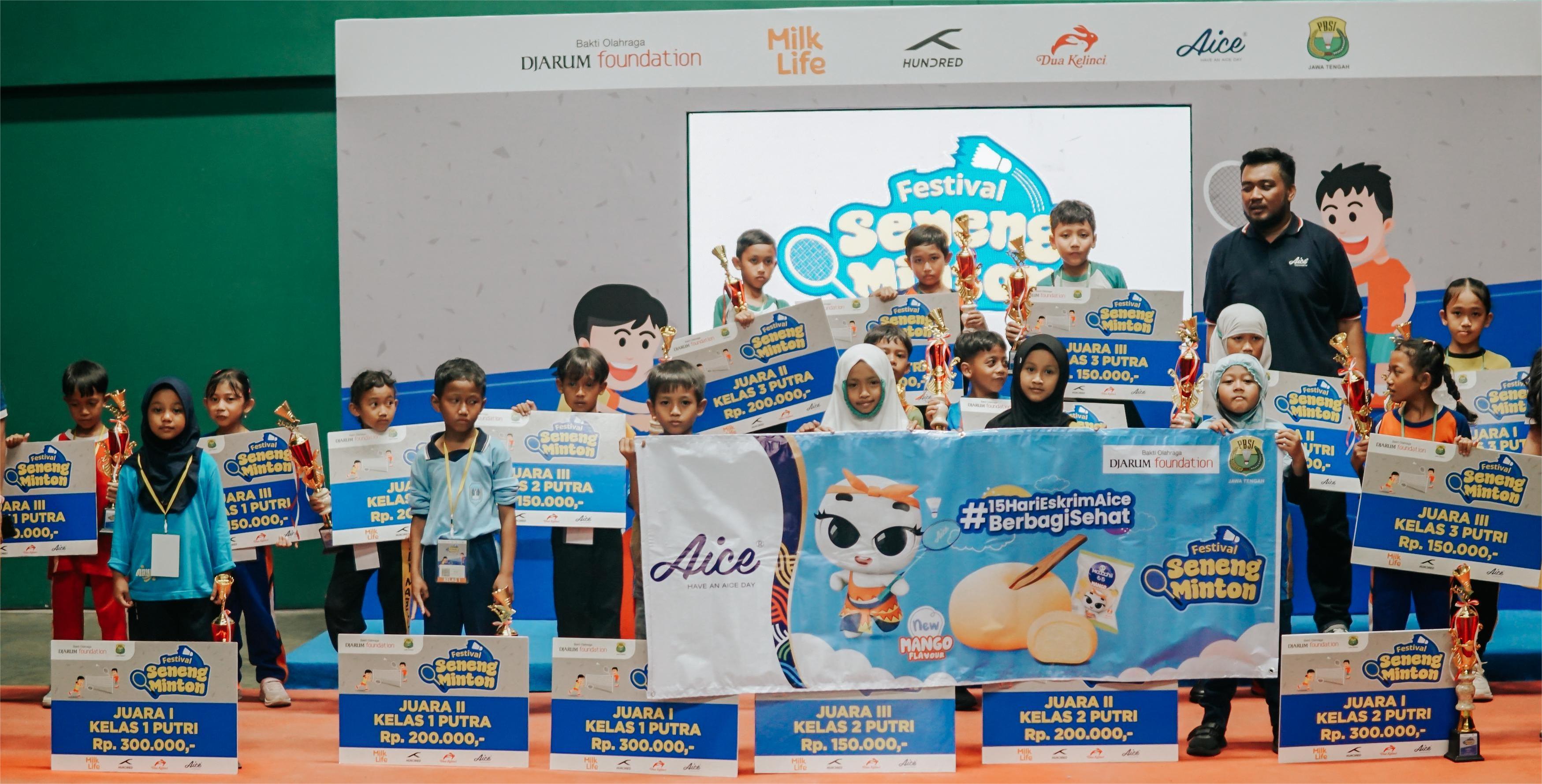 Lewat SenengMinton Jawa Tengah 2025, Aice Dukung Olahraga Anak Sejak Dini