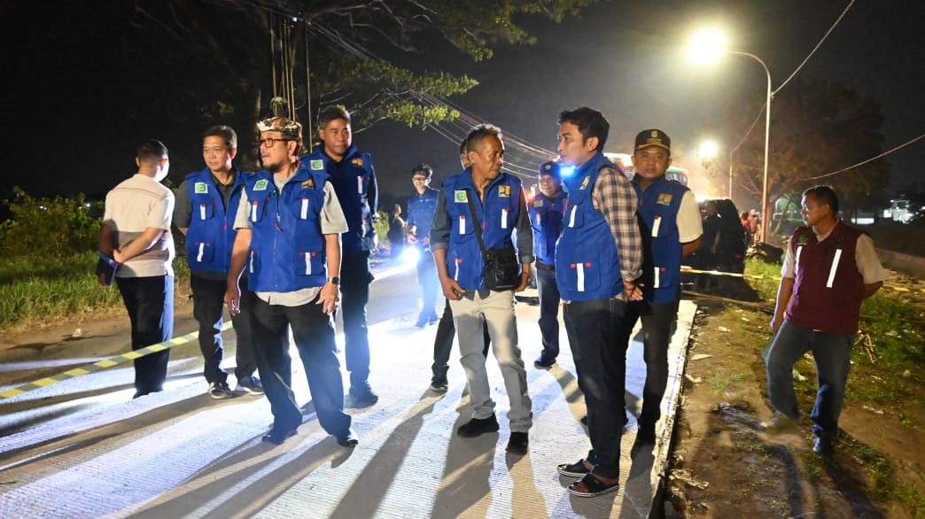 Cek Perbaikan Jalan Malam Hari, Bupati  dan Wabup Pastikan Kualitas Terjaga