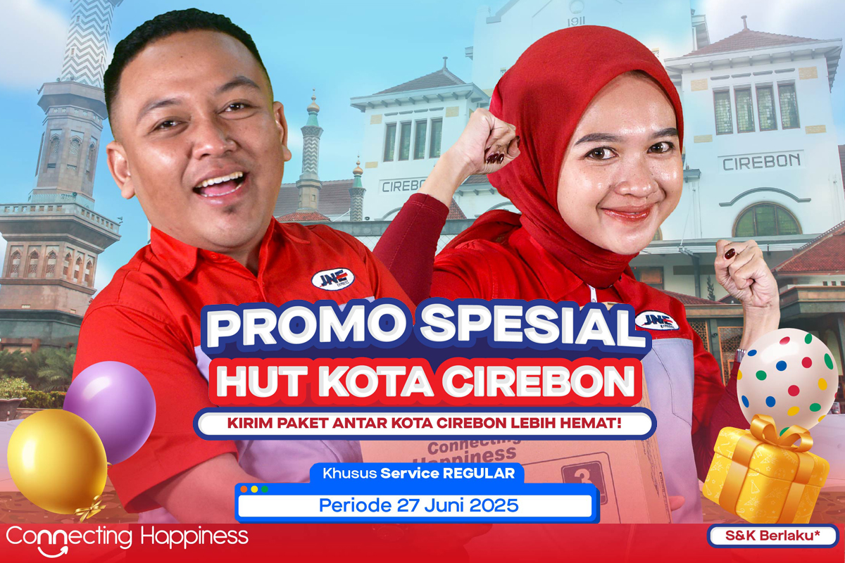 Promo Hemat Ongkir JNE di HUT ke-598 Kota Cirebon