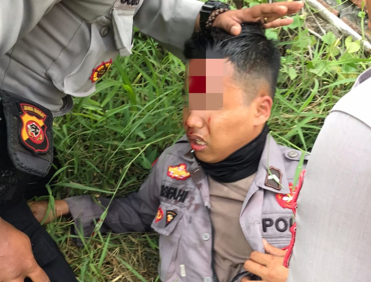 1 Orang Anggota Dalmas Polres Cirebon Kota Terluka saat Amankan Kerusuhan Pilwu di Desa Kapetakan