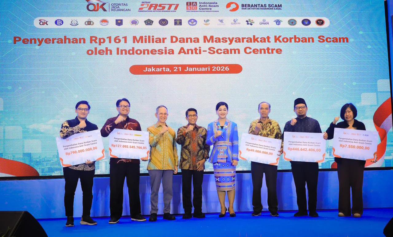 Indonesia Anti-Scam Centre Kembalikan Rp161 Miliar Dana Masyarakat Korban Scam