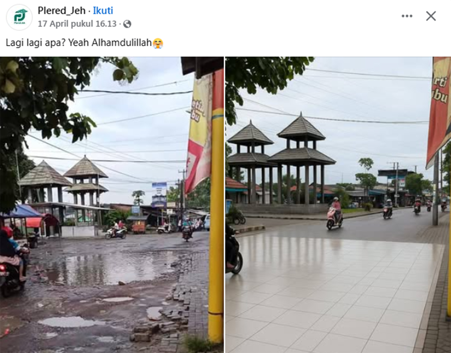 Gokil, Jalan Kaliwilu Kabupaten Cirebon Dikeramik?