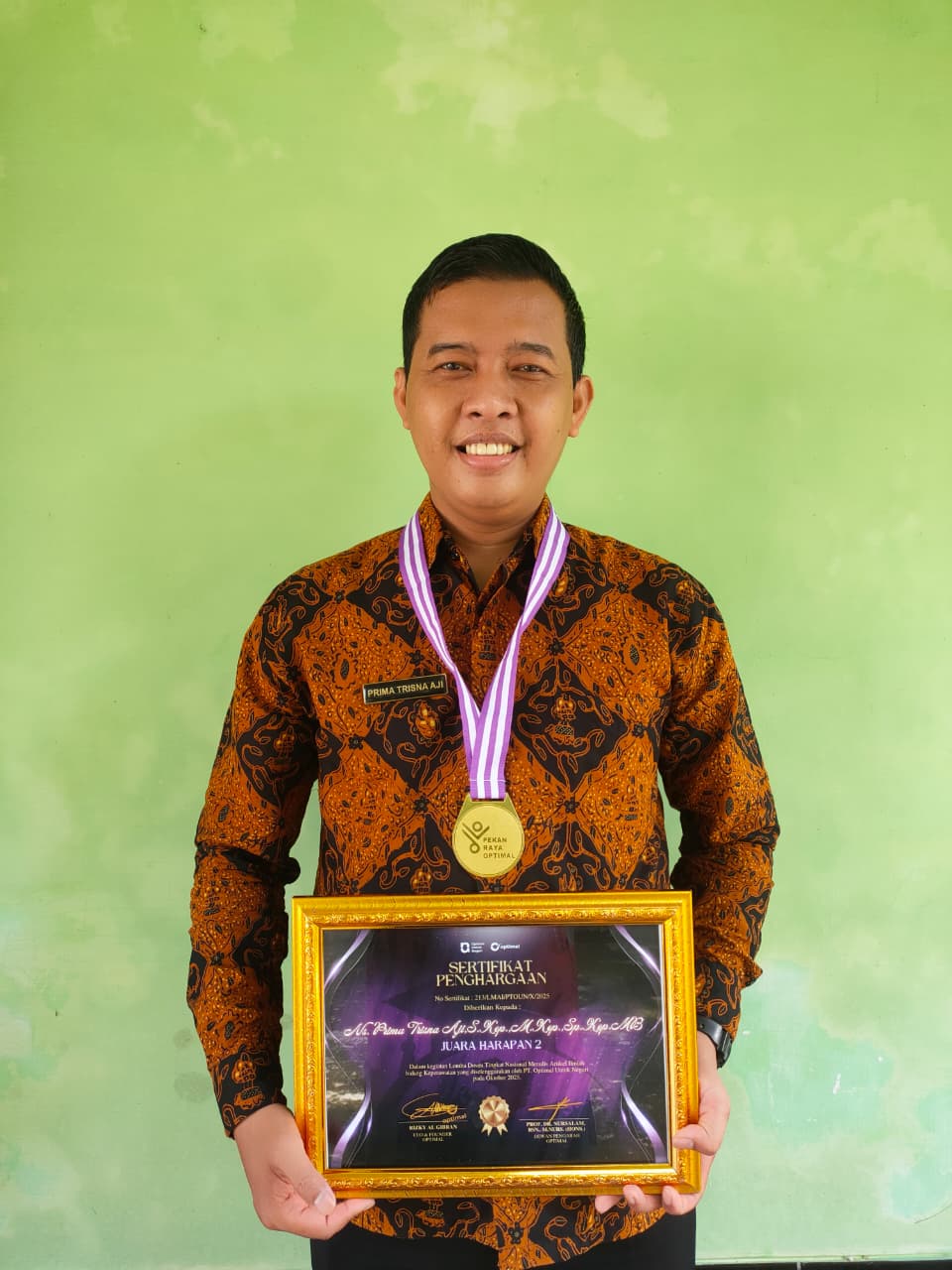 Dosen prodi Spesialis Medikal Bedah UNIMUS Semarang Raih Juara Harapan II Lomba Artikel Ilmiah Nasional