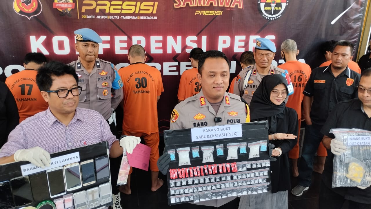 9 Pengedar Narkoba Diamankan Polres Cirebon Kota, 3 Tersangka asal Kuningan