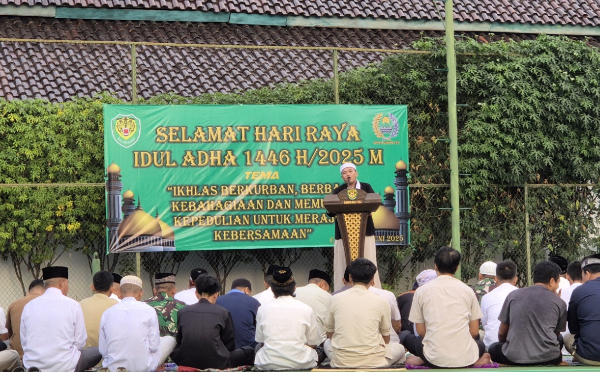 Salat Idul Adha di Makorem 063/SGJ Berjalan Khidmat, Khotib Berpesan Tentang Kesadaran Sosial