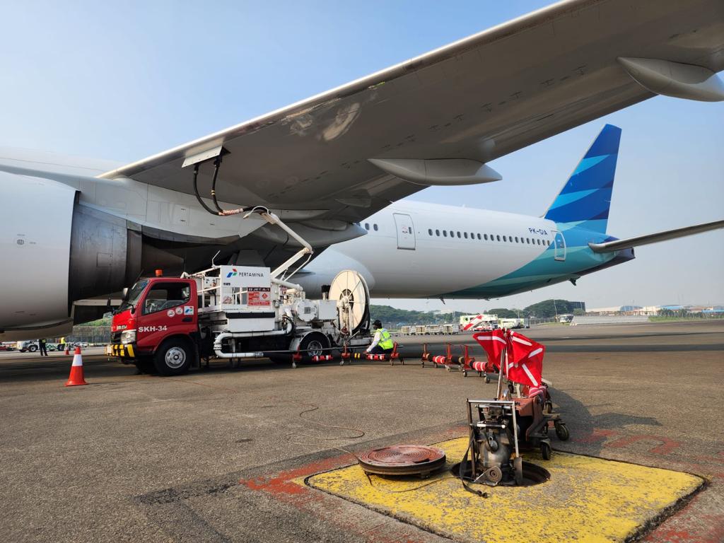 Bantu Lancarkan Penerbangan Haji , Pertamina Pastikan Stok Avtur di Bandara Soekarno Hatta Aman 