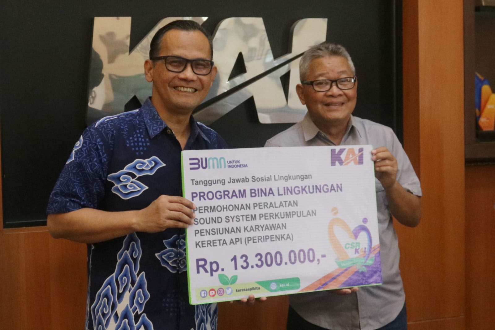 Lewat Program TJSL, PT KAI Daop 3 Cirebon Salurkan Bantuan untuk Perpenka
