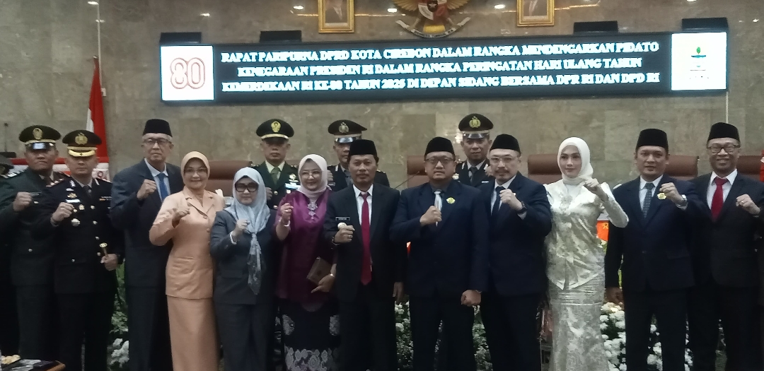 Khidmat, Pimpinan Daerah Kota Cirebon Simak Pidato Presiden Prabowo di Sidang Tahunan MPR RI Jelang HUT ke-80