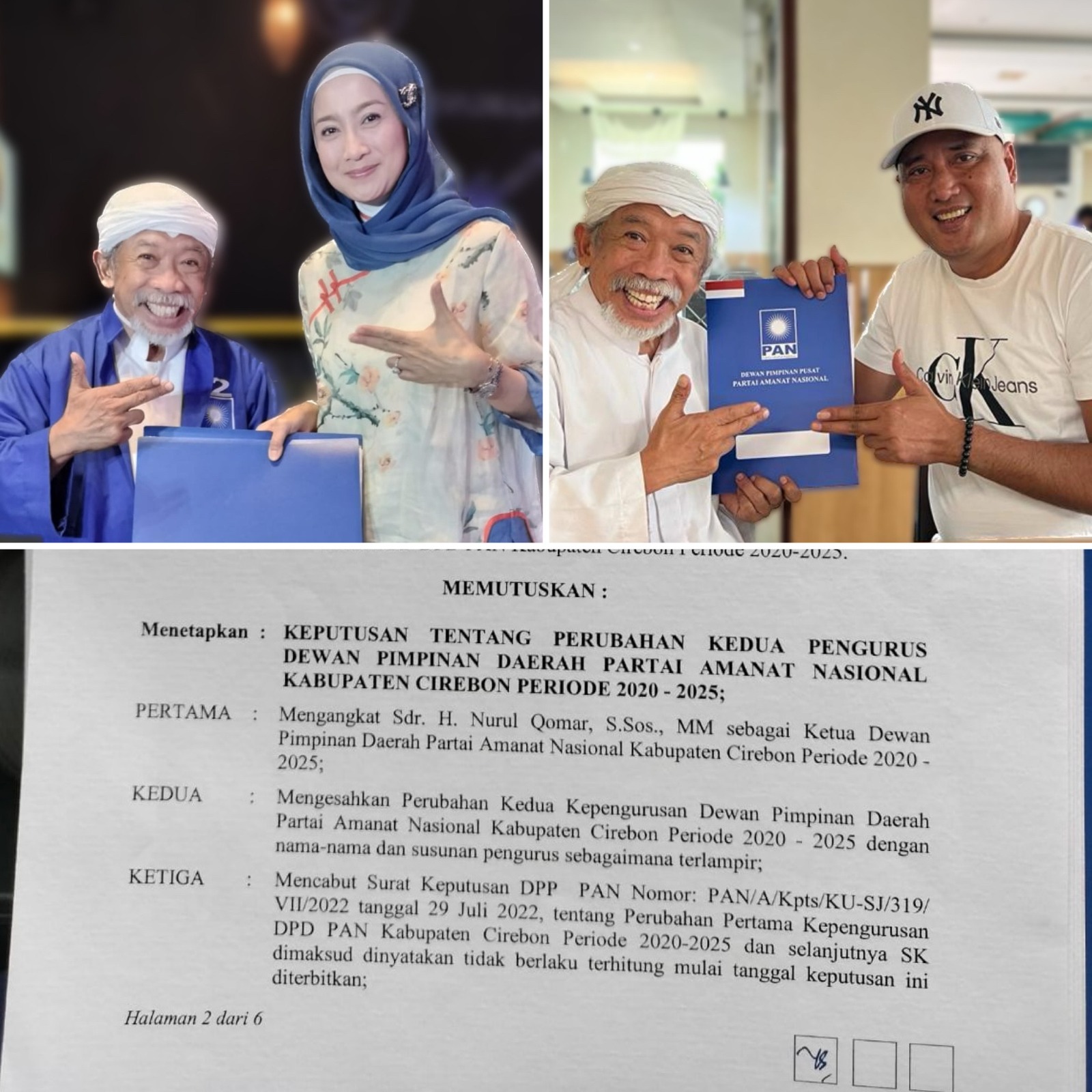 Terima SK dari Zulhas, Abah Qomar Resmi Pimpin DPD PAN Kabupaten Cirebon