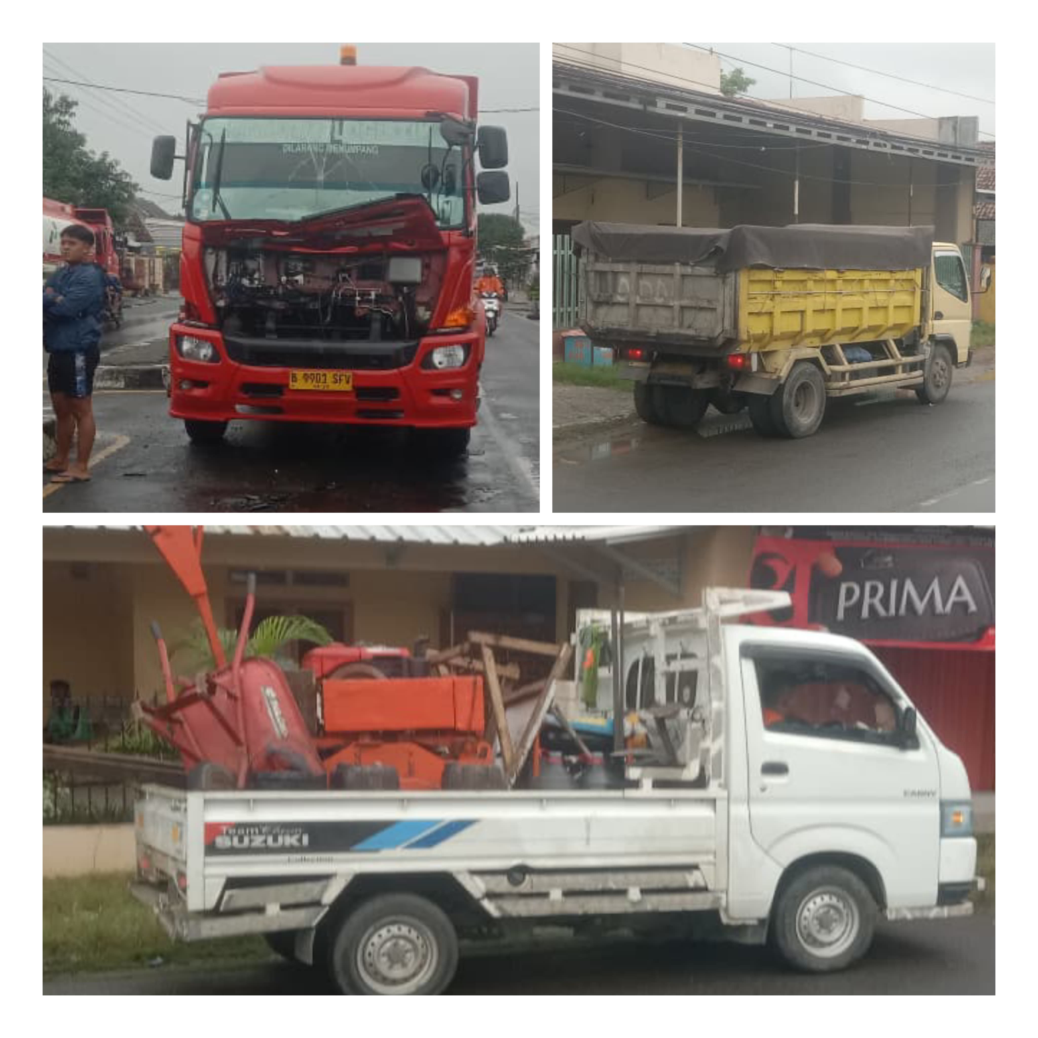 Kecelakaan Beruntun di Pegagan Lor, Pekerja Jalan Jadi Korban