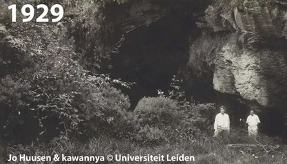 Saat Warga Belanda Mendaki Gunung Ciremai, Berfoto di Depan Goa Walet Tahun 1929