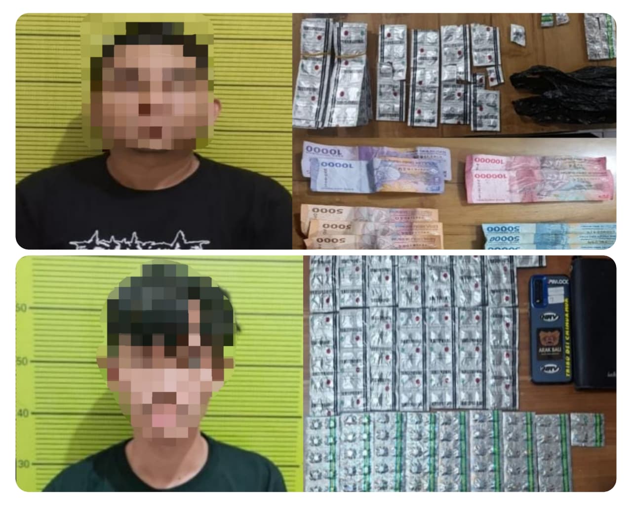 Polresta Cirebon Tangkap 2 Pengedar OKT Ditempat yang Berbeda, Ratusan Butir Obat Jadi Barang Bukti