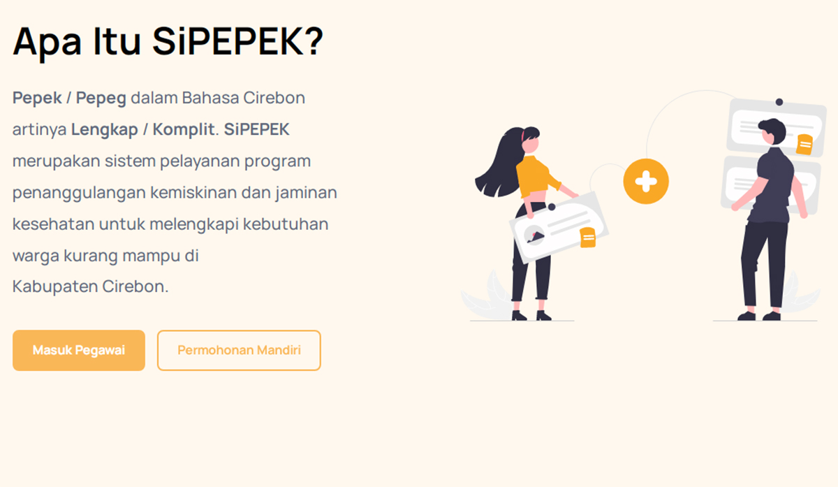 Aplikasi SiPEPEK Kabupaten Cirebon Diributin Warganet: Pemda Cirebon Orang Semua!