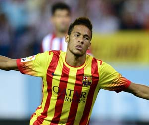 1 Atletico v Barcelona 1, Messi Redup, Neymar Bersinar