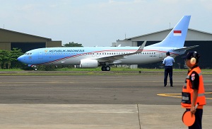 Pesawat Kepresidenan Tiba di Indonesia