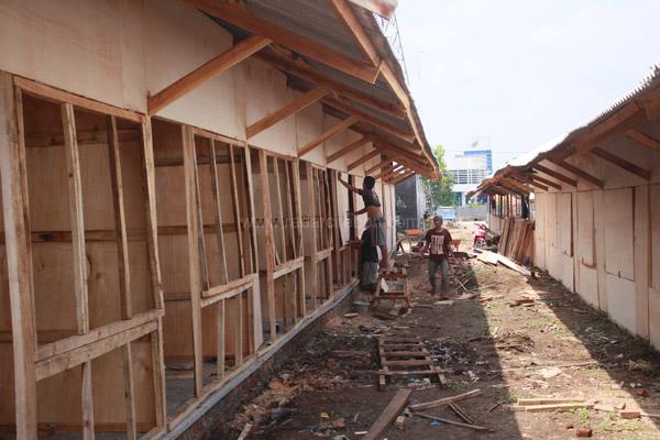 Pembangunan Pasar Darurat Sudah 85 Persen
