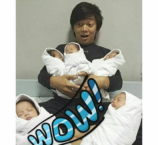 Ini Foto “Repotnya” Ayah Bayi Kembar Lima Asal Cirebon