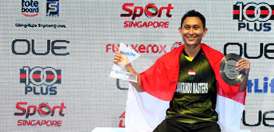 Bikin Deg-degan, Sony Akhirnya Juara Singapore Open