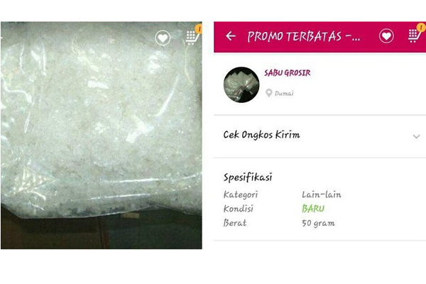 Heboh, Penjual di Bukalapak.com Jajakkan Sabu Grosir
