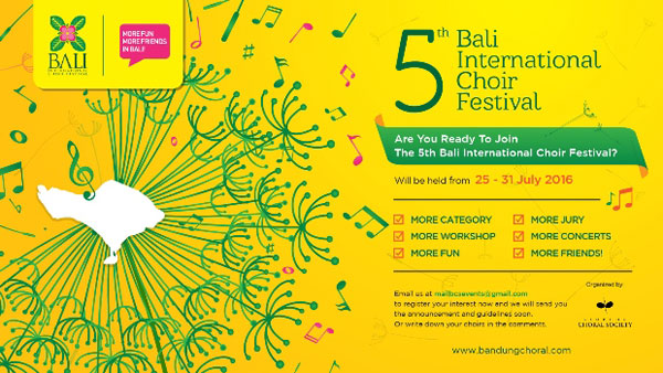 Bali International Choir Festival 2016 Bakal Ramaikan Pulau Dewata