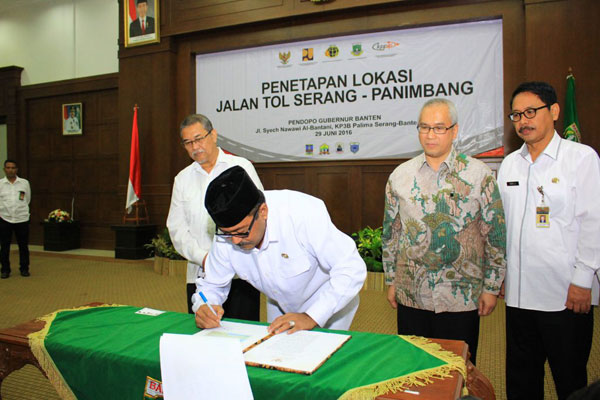 Gubernur Rano Karno Resmi Tetapkan Lokasi Tol Serang-Panimbang