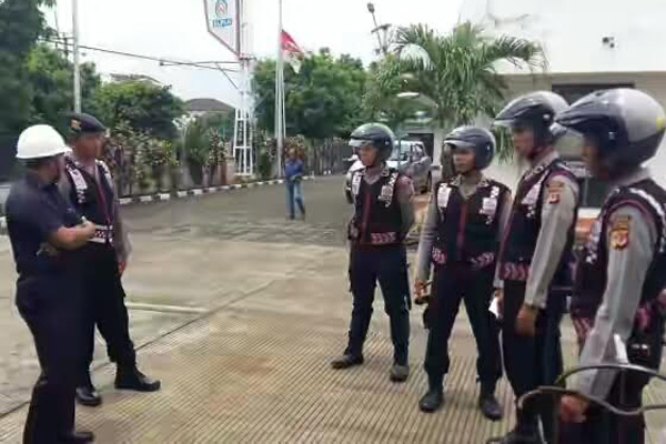 Unit Sabhara Polres Cirebon Patroli ke SPBE