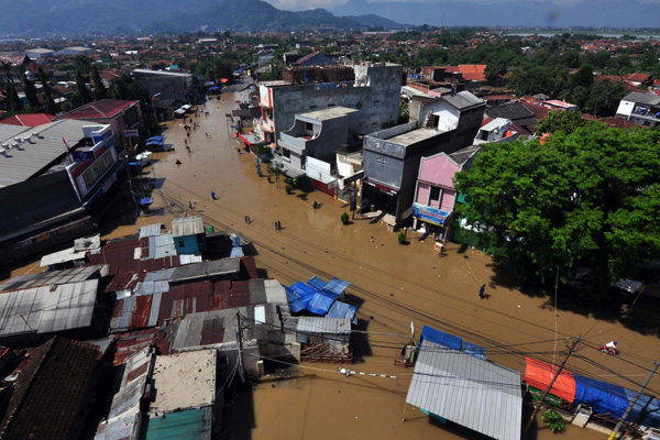 Giliran Banjir Landa Kab Bandung, 691 Jiwa Mengungsi