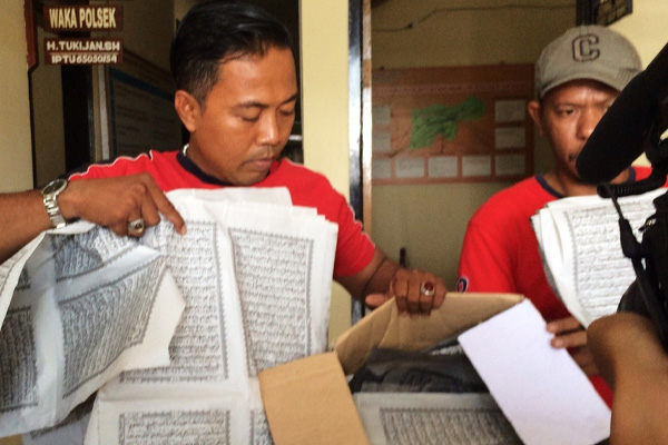 Polsek Gebang Telusuri Quran Jadi Bungkus Nasi