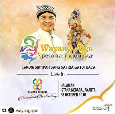 Sumpah Sang Satria, Wayang Ajen Tampil di Nusantara Berdendang