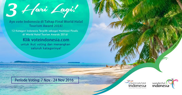 Tinggal 3 Hari Lagi Baratayudha di Vote Halal Tourism