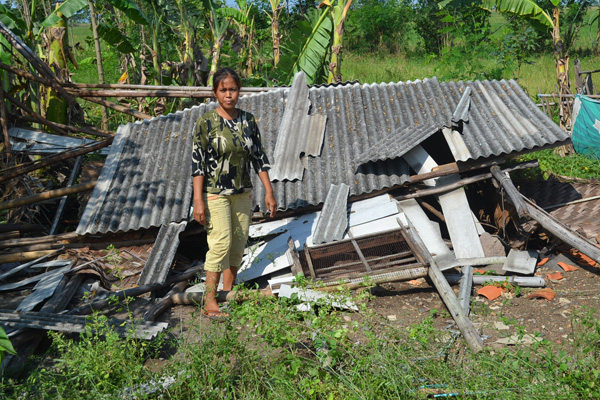 Puluhan Rumah Warga Kapetakan Rusak Parah Disapu Puting Beliung