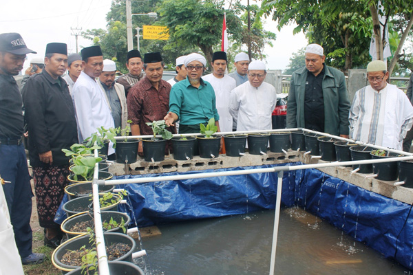 Kiai di Kuningan Dilatih Tanam dan Ternak ala Aquaponik dan Hydropnonik