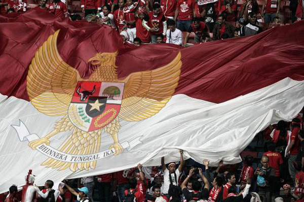 Pekik Teriakan “Indonesia.. Indonesia..” di Tribun Suporter Thailand