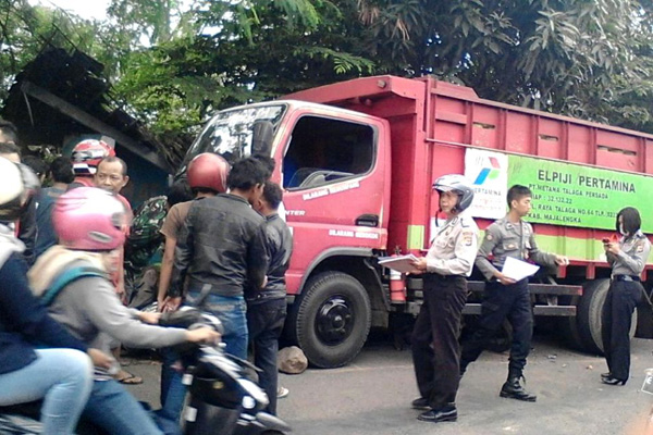 Terseret Mobil Muat Gas, 1 Warga Sukahaji Tewas