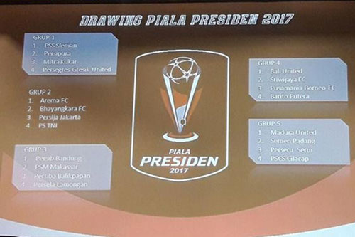 Drawing Piala Presiden 2017, Bakal Seru di Semua Grup