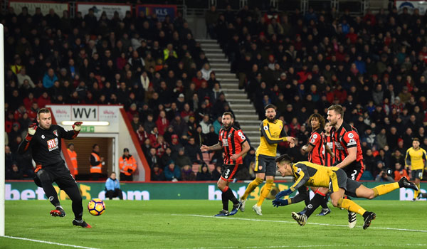 3 Bournemouth v Arsenal 3, Lolos Ujian 20 Menit Akhir