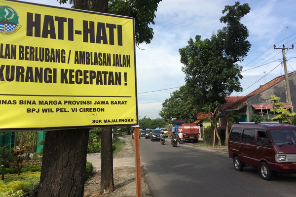 Jalan Berlubang Makin Tersebar di Majalengka