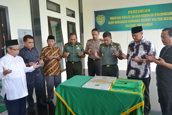 Danrem Resmikan Masjid An Nur Kodim, Begini Harapannya