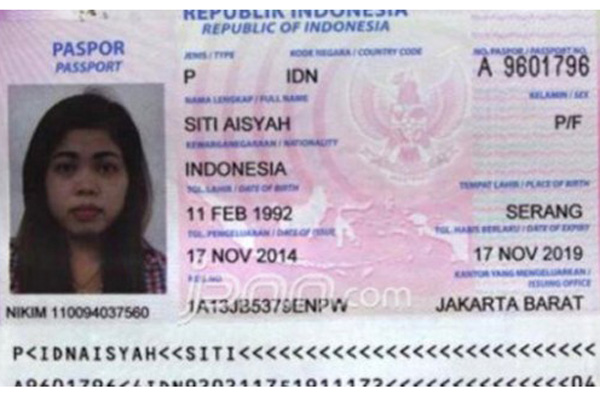Ini Dia Profesi Siti Aisyah, Tersangka Pembunuh Kim Jon-nam