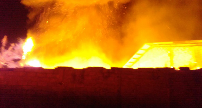 Pabrik Rotan Ludes Terbakar, Kerugian Belum Bisa Ditaksir