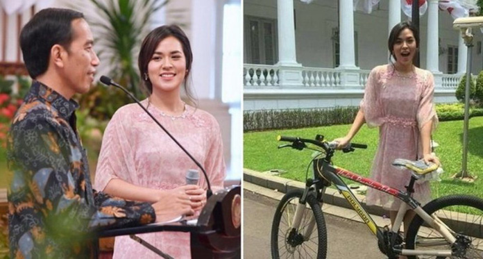 Diminta Presiden Jokowi Nyanyi, Raisa: Saya Dapat Sepeda Juga Ya, Pak?