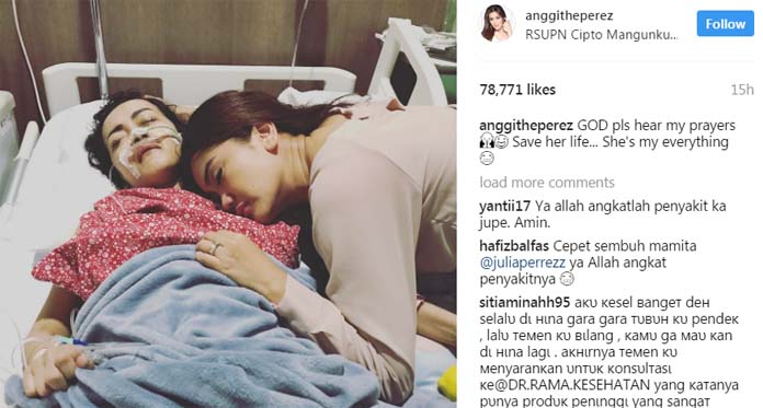 Kondisi Julia Perez Ngedrop, Kaki dan Perut Bengkak