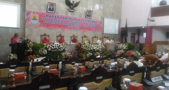 7 Kursi DPRD Kosong saat Sidang Paripurna Harjad Ke-535 Kabupaten Cirebon