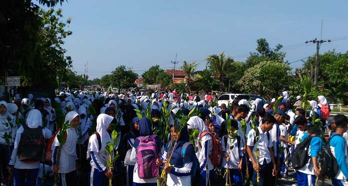 Rekor, Ribuan Pelajar Tanam Mangrove