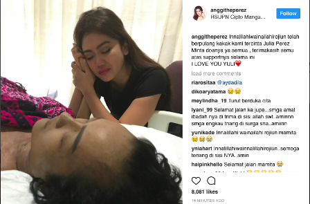 Innalillahi Wainnailaihi Rojiun, Julia Perez Meninggal Dunia