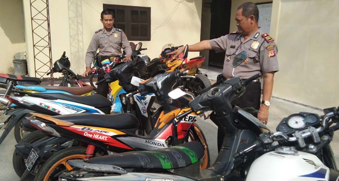 Puluhan Motor Berknalpot Bising Terjaring Razia