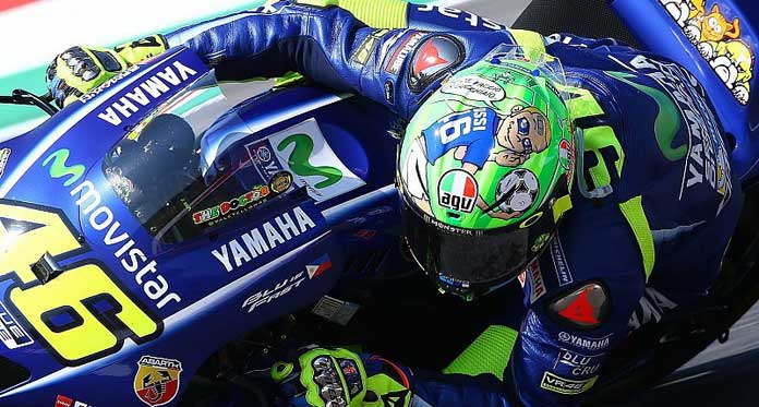 Hayden dan Totti di Helm Rossi