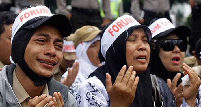 Tunggu Kabar Positif dari Pemerintah Pusat, Honorer Kabupaten Cirebon Batal Mogok Mengajar