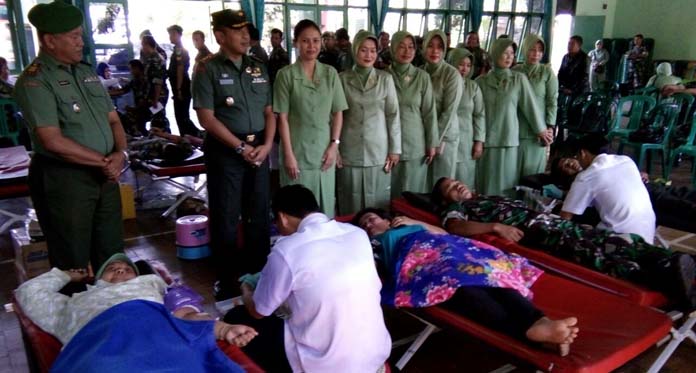 82 orang Ikut Donor Darah HUT TNI di Kodim 0615